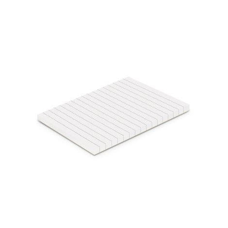 A compact current lined note pad shown on a clean white background.
